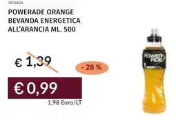 Prezzemolo e Vitale Powerade orange bevanda energetica all'arancia offerta