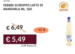 Prezzemolo e Vitale Fabbri sciroppo latte di mandorla offerta