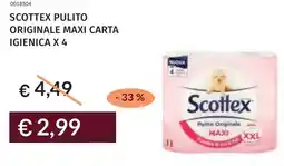 Prezzemolo e Vitale Scottex pulito originale maxi carta igienica x 4 offerta