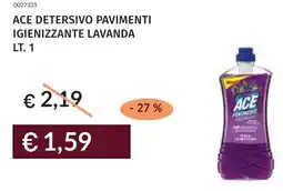 Prezzemolo e Vitale Ace detersivo pavimenti igienizzante lavanda offerta