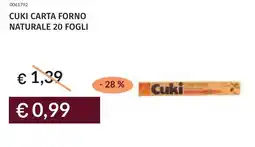Prezzemolo e Vitale Cuki carta forno naturale 20 fogli offerta