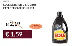 Prezzemolo e Vitale Sole detersivo liquido capi delicati scuri offerta