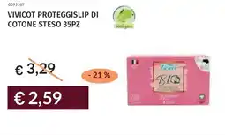 Prezzemolo e Vitale Vivicot proteggislip di cotone steso 35pz offerta