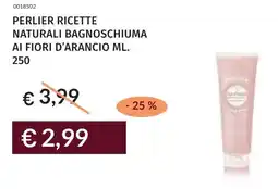 Prezzemolo e Vitale Perlier ricette naturali bagnoschiuma ai fiori d'arancio offerta