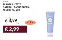 Prezzemolo e Vitale Perlier ricette naturali bagnodoccia all'iris offerta