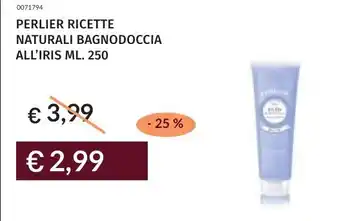 Prezzemolo e Vitale Perlier ricette naturali bagnodoccia all'iris offerta