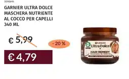 Prezzemolo e Vitale Garnier ultra dolce maschera nutriente al cocco per capelli offerta