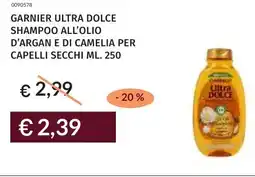Prezzemolo e Vitale Garnier ultra dolce shampoo all'olio d'argan e di camelia per capelli secchi offerta
