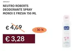 Prezzemolo e Vitale Neutro roberts deodorante spray monoi e fresia offerta