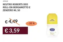 Prezzemolo e Vitale Neutro roberts deo roll-on bergamotto e zenzero offerta