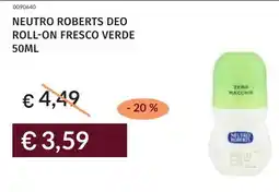 Prezzemolo e Vitale Neutro roberts deo roll-on fresco verde offerta