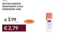 Prezzemolo e Vitale Neutro roberts deodorante stick dermazero offerta