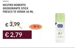 Prezzemolo e Vitale Neutro roberts deodorante stick fresco te verde offerta