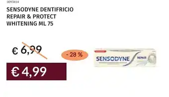 Prezzemolo e Vitale Sensodyne dentifricio repair & protect whitening offerta