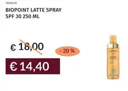 Prezzemolo e Vitale Biopoint latte spray SPF 30 offerta