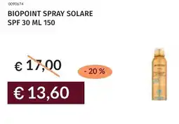 Prezzemolo e Vitale Biopoint spray solare SPF 30 ` offerta