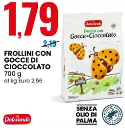 Eurospin Frollini con gocce di cioccolato Dolciando offerta