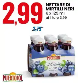Eurospin Nettare di mirtilli neri PUERTOSOL offerta