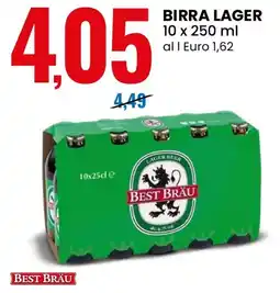 Eurospin Lager beer BEST BRÄU offerta