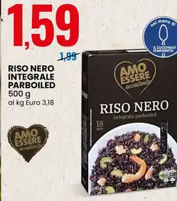 Eurospin Riso nero integrale parboiled AMO ESSERE eccellente offerta