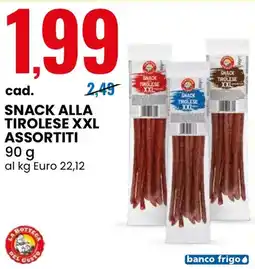 Eurospin Snack alla tirolese XXL assortiti offerta