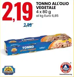 Eurospin Tonno all'olio vegetale ATHENA offerta
