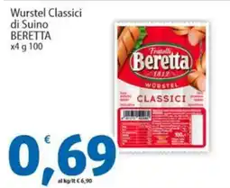 Sidis Wurstel Classici di Suino BERETTA offerta