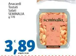 Sidis Anacardi Tostati Salati SEMINALIA offerta