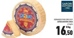 Conad Superstore Formaggio piave oro d.o.p. SAPORI&DINTORNI CONAD offerta