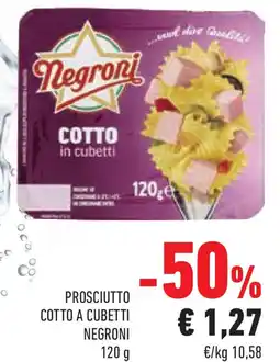 Conad Superstore Prosciutto cotto a cubetti NEGRONI offerta