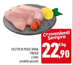 Conad Filetto di pesce spada fresco offerta