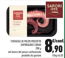 Conad Tentacoli di polpo precotto SAPORI&IDEE CONAD offerta