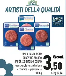 Conad Linea hamburger di bovino adulto SAPORI&DINTORNI CONAD offerta