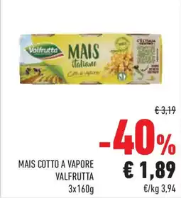 Conad Superstore Mais cotto a vapore VALFRUTTA offerta