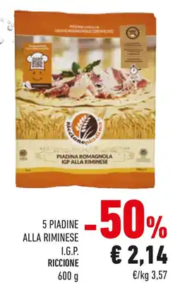 Conad 5 piadine alla riminese i.g.p. RICCIONE offerta