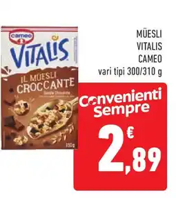 Conad Superstore Müesli vitalis CAMEO vari tipi offerta