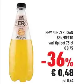 Conad Superstore Bevande zero SAN BENEDETTO offerta