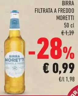 Conad Superstore Birra filtrata a freddo MORETTI offerta