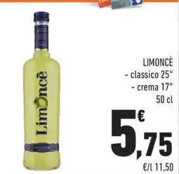 Conad Superstore LIMONCÈ - classico 25° - crema 17° offerta