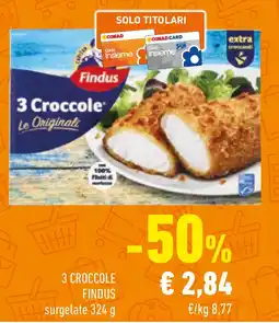 Conad 3 croccole FINDUS offerta