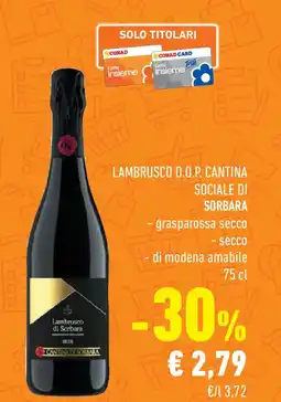 Conad Superstore Lambrusco d.o.p. CANTINA SOCIALE DI SORBARA offerta