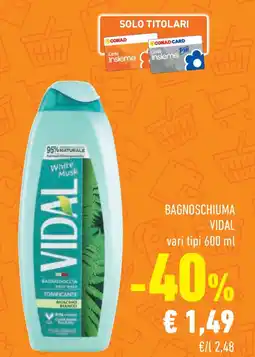Conad Superstore Bagnoschiuma VIDAL offerta