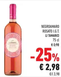 Conad Superstore Negroamaro rosato i.g.t. LI TAMARICI offerta