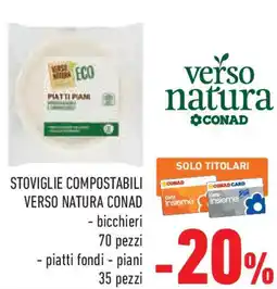 Conad Superstore Stoviglie compostabili VERSO NATURA CONAD offerta