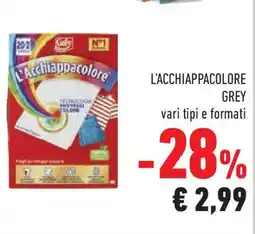 Conad Superstore L'acchiappacolore GREY vari tipi e formati offerta