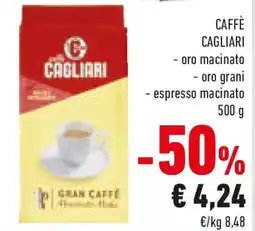 Conad CAFFÈ CAGLIARI - oro macinato - oro grani - espresso macinato offerta