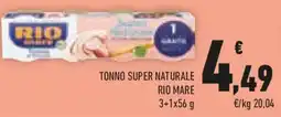 Conad Tonno super naturale RIO MARE offerta