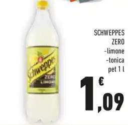 Conad SCHWEPPES ZERO -limone -tonica pet offerta