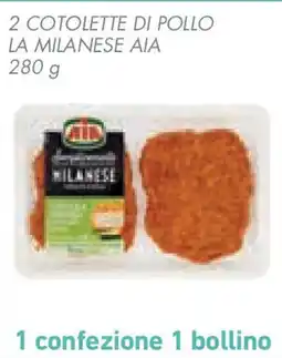Conad Superstore 2 cotolette di pollo la milanese AIA offerta