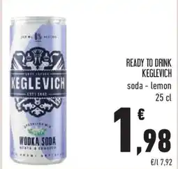 Conad Superstore Ready to drink KEGLEVICH KEGLEVICH soda - lemon offerta